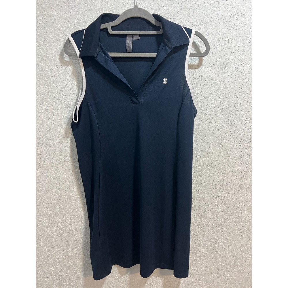 Sweaty Betty Dress Womens Blue‎ White Sleeveless Golf Tennis Pickleball Size 8